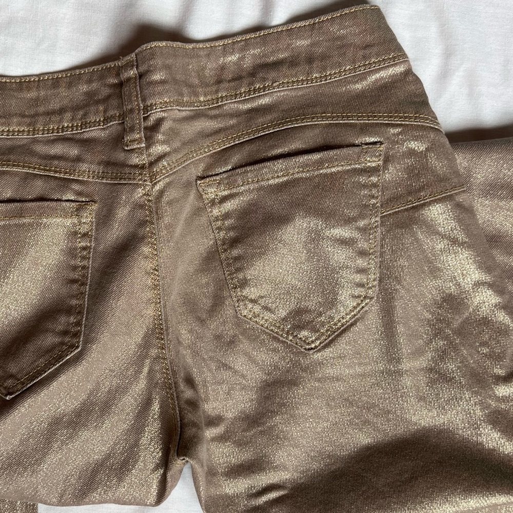 United Colors of Benetton Skinny Jeans - metallic gold size 27